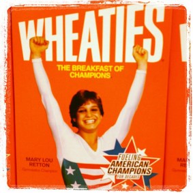 Mary Lou Retton on the Wheaties Box. Courtesy of Laura Gilchrist (Flickr).